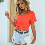 Nadorine Women's Chest Pocket T Shirt Blouses Tops
