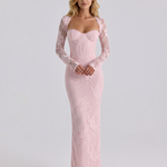 Isabelle Crawford | Lace Maxi Dress with Long Sleeves For Women