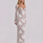 Isabelle Crawford | Lace Maxi Dress with Long Sleeves For Women