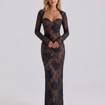 Isabelle Crawford | Lace Maxi Dress with Long Sleeves For Women