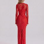 Isabelle Crawford | Lace Maxi Dress with Long Sleeves For Women