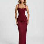 Sienna Laurent | Satin Corset Maxi Dress For Women