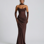 Serena Bellucci | Sheer Mesh Evening Maxi Dress For Women