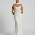 Serena Bellucci | Sheer Mesh Evening Maxi Dress For Women