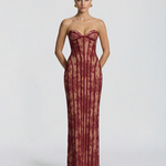 Valentina Rossi | Lace Corset Maxi Dress For Women