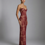 Valentina Rossi | Lace Corset Maxi Dress For Women
