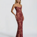 Valentina Rossi | Lace Corset Maxi Dress For Women