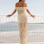 Elena Moretti | Lace Evening Maxi Dress For Women