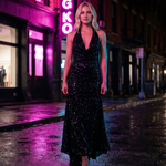 Camille Dubois | Sequin Halter Maxi Dress For Women