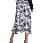 Nadorine Midi Skirt High Waisted Solid Satin Dress