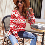 Nadorine Long Sleeve Shirts Square Neck Pleated Tunic Tops