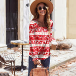 Nadorine Long Sleeve Shirts Square Neck Pleated Tunic Tops