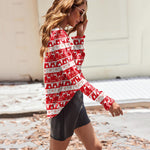 Nadorine Long Sleeve Shirts Square Neck Pleated Tunic Tops