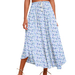 High Waisted Flowy Elastic Skirts , Lightweight Long Skirts - Nadorine (Us Only)