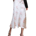 Nadorine Midi Skirt High Waisted Solid Satin Dress