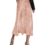 Nadorine Midi Skirt High Waisted Solid Satin Dress
