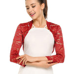 Nadorine Women's Bolero Shrugs Crochet Lace Open Cardigan