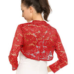 Nadorine Women's Bolero Shrugs Crochet Lace Open Cardigan