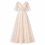 Phoebe Alderton | Glitter Tulle Maxi Evening Dress For Women