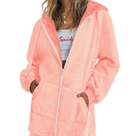 Fleece Hoodies Tunic Long Hoodie Jacket - Nadorine (Us Only)