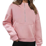Zeagoo Womens Half Zip Cropped Hoodies