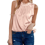 Womens Tank Tops Dressy Casual Mock Neck Sleeveless Blouses Fashion Shirts for Work - Nadorine (Us Only)