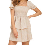 Lantern Sleeve Swing Mini Dress - Nadorine (Us Only)