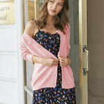 Nadorine Women's Button Down Crochet Sweater Cardigan