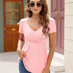 V Neck Tunic Tops - Nadorine (Us Only)