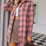 Zeagoo Womens Shacket Jacket Long Sleeve Flannel Shirt