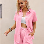 Nadorine 2 Piece Linen Set Lounge Beach Set