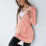 Fleece Hoodies Tunic Long Hoodie Jacket - Nadorine (Us Only)