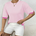 Nadorine Knit Short Sleeve Tops