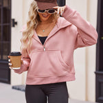 Zeagoo Womens Half Zip Cropped Hoodies