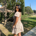 Lantern Sleeve Swing Mini Dress - Nadorine (Us Only)