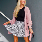 Nadorine Women's 2023 Fall Winter Popcorn Cardigan Open Front Batwing Sleeve Oversized Chunky Knit Sweater with Pockets