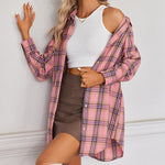 Zeagoo Womens Shacket Jacket Long Sleeve Flannel Shirt