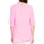 Womens Casual Scoop Neck Loose Top 3/4 Sleeve Chiffon Blouse Shirt Tops - Nadorine (Us Only)