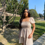 Lantern Sleeve Swing Mini Dress - Nadorine (Us Only)