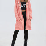 Fleece Hoodies Tunic Long Hoodie Jacket - Nadorine (Us Only)