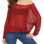 Long Sleeve Mesh Sheer Shirt - Nadorine (Us Only)