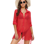 Nadorine Cover Up Shirt Chiffon Beachwear