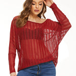 Long Sleeve Mesh Sheer Shirt - Nadorine (Us Only)