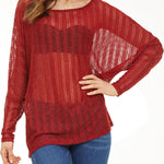 Long Sleeve Mesh Sheer Shirt - Nadorine (Us Only)