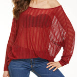 Long Sleeve Mesh Sheer Shirt - Nadorine (Us Only)