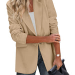 Open Front Work Office Jackets Blazer
