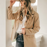 Open Front Work Office Jackets Blazer