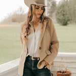 Open Front Work Office Jackets Blazer