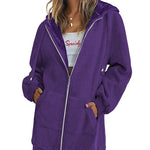 Fleece Hoodies Tunic Long Hoodie Jacket - Nadorine (Us Only)