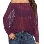 Long Sleeve Mesh Sheer Shirt - Nadorine (Us Only)